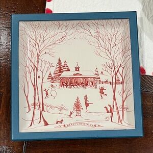 Juliska Red Holiday Sweets Tray